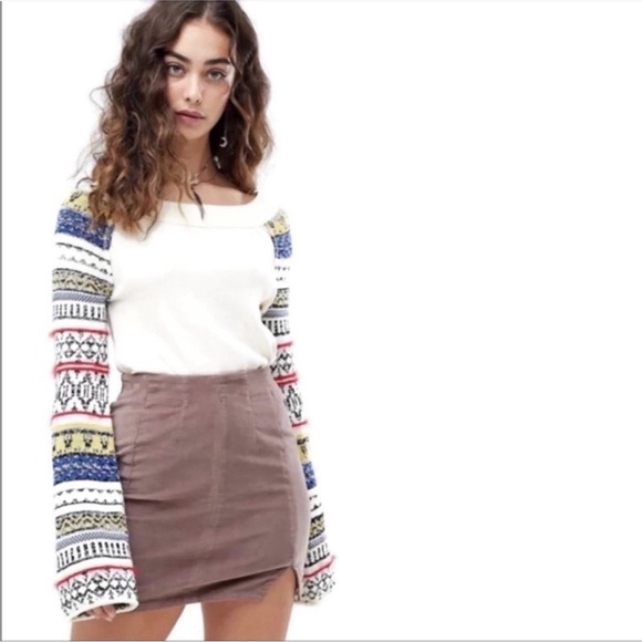 FREE PEOPLE | Fairground Striped Sleeve Top - Picture 1 of 11